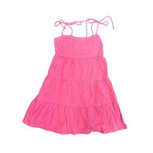 Abercrombie & Fitch Women's Babydoll Dress Pink XS | Y2K Coquette Romantic